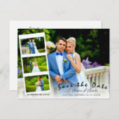 Sparen de Datum 4 Horizontale Kleur van de Foto's  Briefkaart (Voorkant / Achterkant)