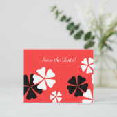 Sparen de Datum 50e Rode Partij van de Verjaardag Aankondigingskaart (Staand voorkant)