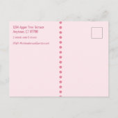 Sparen de Datum 6e verjaardag van een Meisje Aankondigingskaart (Achterkant)