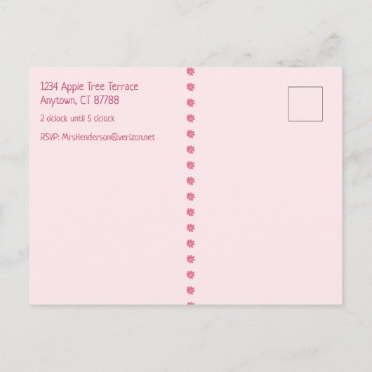 Sparen de Datum 6e verjaardag van een Meisje Aankondigingskaart (Achterkant)