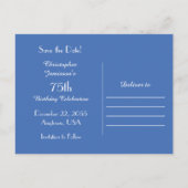 Sparen de Datum 75th Birthday Berg Scenery Aankondigingskaart (Achterkant)