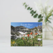 Sparen de Datum 75th Birthday Berg Scenery Aankondigingskaart (Staand voorkant)