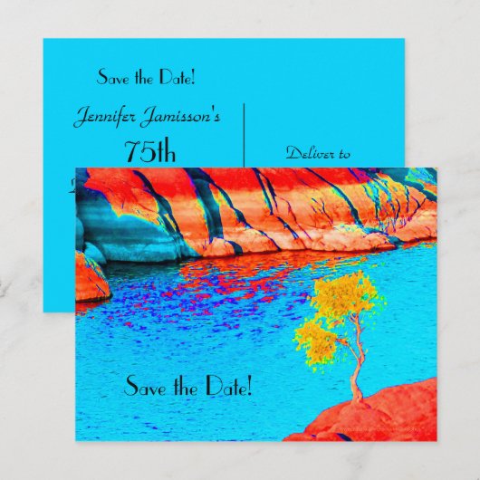 Sparen de Datum 75th Briefkaart van de Dag van de  (Voorkant / Achterkant)