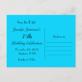 Sparen de Datum 75th Briefkaart van de Dag van de  (Achterkant)