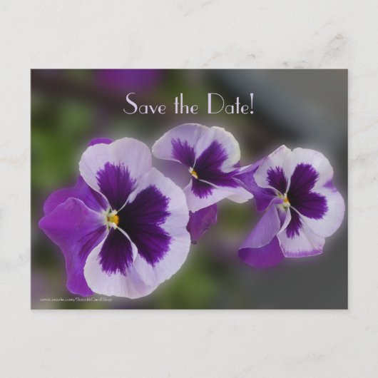 Sparen de Datum 80e Paarse Floral van de Partij va Aankondigingskaart (Voorkant)