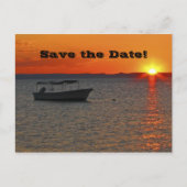 Sparen de Datum 80th Birthday Partij, Vist Boat Aankondigingskaart (Voorkant)