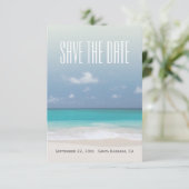 Sparen de Datum Aangepaste Beach Weddenschap Save The Date (Staand voorkant)