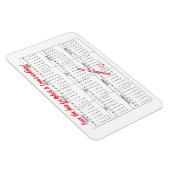 Sparen de Datum Aangepaste Jaarlijkse Kalender 202 Magneet (Rechterzijde)