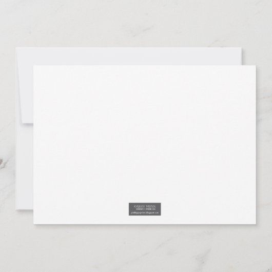 Sparen de Datum Aangewezen Fotokaart van het Lijst Save The Date (Achterkant)