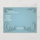 sparen de Datum Aankondigingskaart (Achterkant)