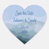 Sparen de Datum aanpast de Buitenberg Hart Sticker (Voorkant)