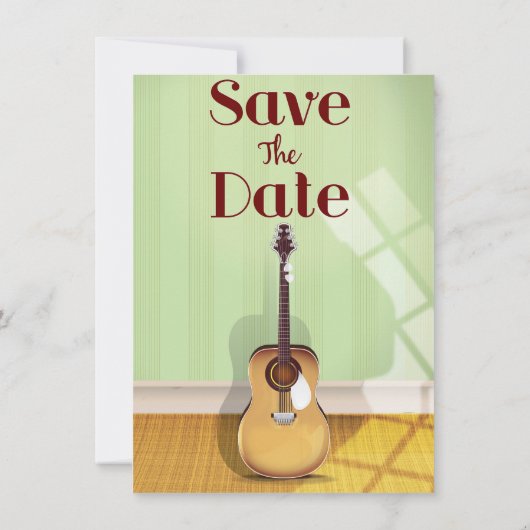 Sparen de Datum  Akoestische Guitar Kaart (Achterkant)