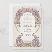 Sparen de Datum Art Nieuw William Morris Lavender Kaart (Voorkant)