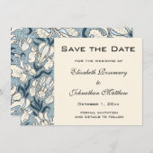  sparen de Datum, Art Nouveau Iris Flowers Save The Date (Voorkant / Achterkant)