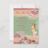 Sparen de Datum Baby shower van de Tower van het E Save The Date (Achterkant)