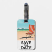 Sparen de Datum  Beach Deckstoel Bagagelabel (Achterkant verticaal)