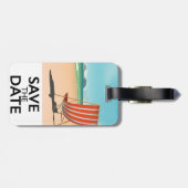 Sparen de Datum  Beach Deckstoel Bagagelabel (Achterkant horizontaal)