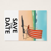 Sparen de Datum  Beach Deckstoel Visitekaartje (Achterkant)