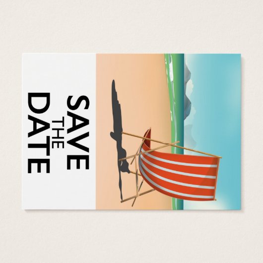 Sparen de Datum  Beach Deckstoel Visitekaartje (Achterkant)