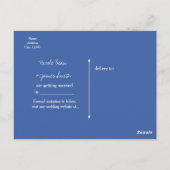 Sparen de Datum Beach Elegant Verloving Briefkaart (Achterkant)
