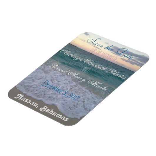 Sparen de Datum Beach Weddenschap Magneet (Linkerzijde)