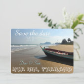 Sparen de Datum Beach Weddenschap Save The Date (Staand voorkant)