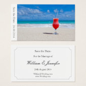 Sparen de Datum Beach Weddenschap - Visitekaartje (Voorkant /achterkant)
