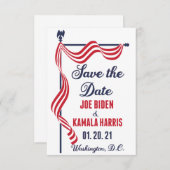 Sparen de Datum Biden Harris Inauguration Aankondiging (Voorkant / Achterkant)