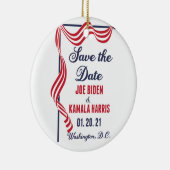 Sparen de Datum Biden Harris Inauguration Keramisch Ornament (Rechts)