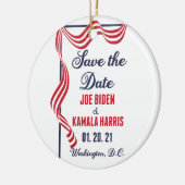 Sparen de Datum Biden Harris Inauguration Keramisch Ornament (Links)