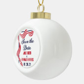 Sparen de Datum Biden Harris Inauguration Keramische Bal Ornament (Rechts)