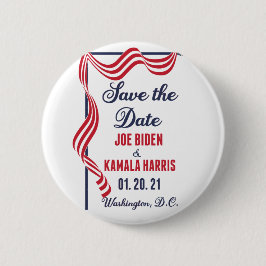 Sparen de Datum Biden Harris Inauguration Ronde Button 5,7 Cm
