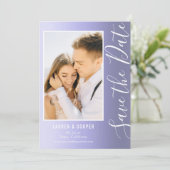 Sparen de Datum Blauw Stijlvol Manuscript Modern W (Staand voorkant)