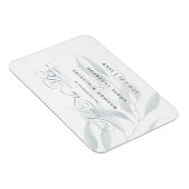 Sparen de Datum Blauwe Eucalyptus Witte Blauwe Magneet (Rechterzijde)