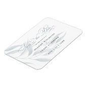 Sparen de Datum Blauwe Eucalyptus Witte Blauwe Magneet (Linkerzijde)