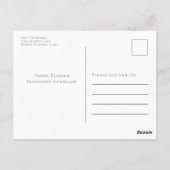 Sparen de Datum Blauwe Legant Weddenfoto van de Du Briefkaart (Achterkant)