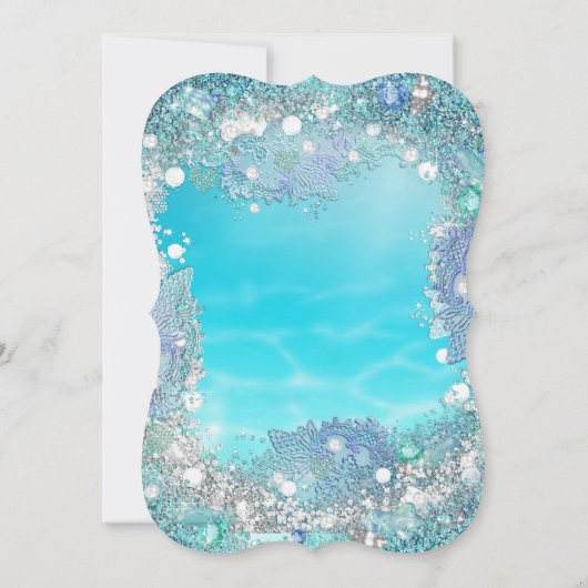 Sparen de Datum Blauwgroen Blauwe Zeeoorten Save The Date (Achterkant)