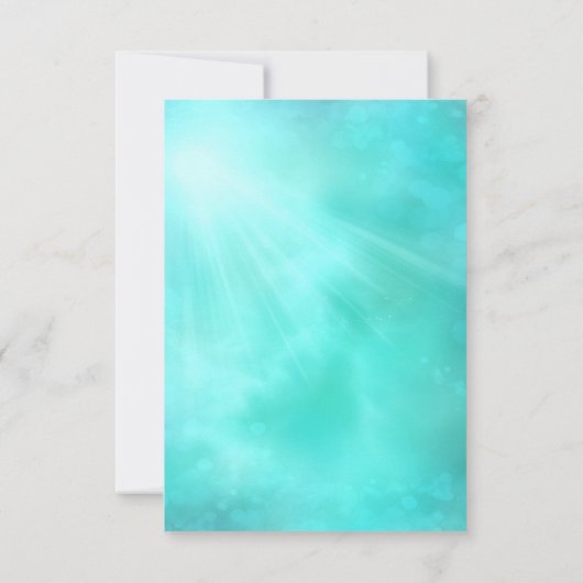 Sparen de Datum Blauwgroen Ocean Jewel Sweet 16 Save The Date (Achterkant)