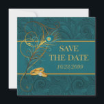 Sparen de Datum Blauwgroen Weddenschap van de Vred Save The Date<br><div class="desc">Ons Pacock sparen de Datum van de DouaneUitnodigingen coördineren met alle producten in ons Collectie van de Weddenschap van de Vrede van Peacock.</div>
