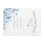 Sparen de Datum Bleke Blauwe Anemone Garden Magneet (Horizontaal)