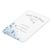 Sparen de Datum Bleke Blauwe Anemone Garden Magneet (Linkerzijde)