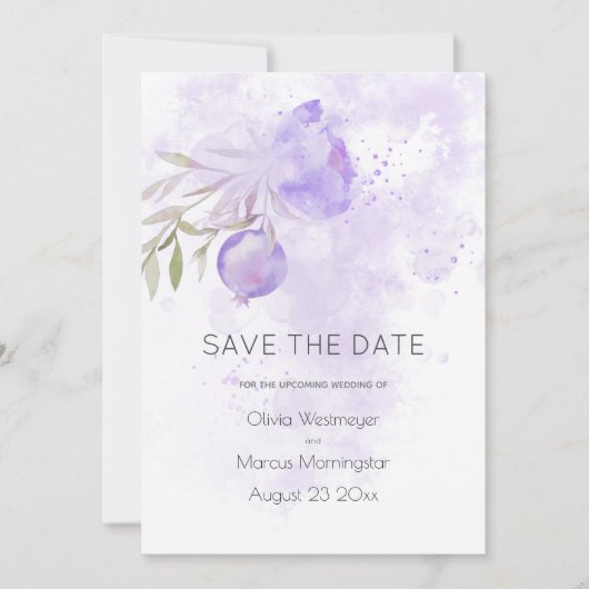 Sparen de Datum Bleke Lila Paarse Heup van het Roo Kaart (Voorkant)