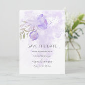 Sparen de Datum Bleke Lila Paarse Heup van het Roo Kaart (Staand voorkant)