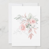 Sparen de Datum Bleke Roze Rozen van het Katoen Kaart (Achterkant)