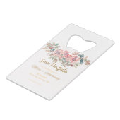 Sparen de Datum Bohemian Creditkaart Flessenopener (Voorkant Gekanteld)