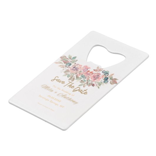 Sparen de Datum Bohemian Creditkaart Flessenopener (Voorkant Gekanteld)