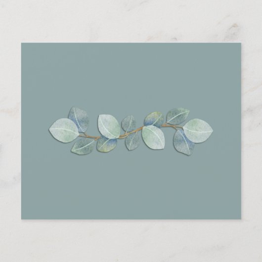 Sparen de Datum Botanische Eucalyptusbegrotingsbru Flyer (Achterkant)