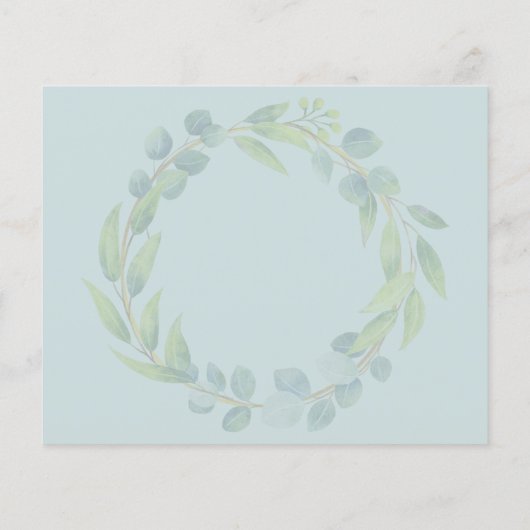 Sparen de Datum Botanische Eucalyptusbegrotingsbru Flyer (Achterkant)