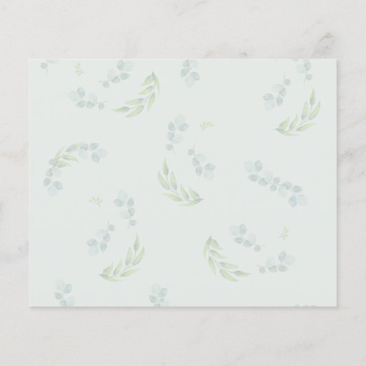 Sparen de Datum Botanische Eucalyptusbegrotingsbru Flyer (Achterkant)