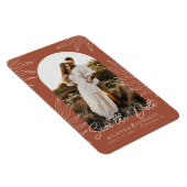 Sparen de Datum Botanische Terracotta met de Foto  Magneet (Rechterzijde)